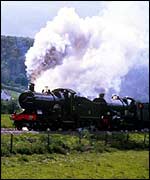Two steam engines at work   BBC