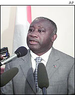 The President of the Ivory Coast, Laurent Gbagbo