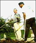 Volunteers at work