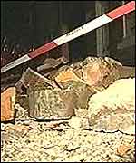 A smashed chimney 