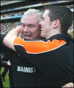 Joe Kernan (left) won the All-Ireland title in his first year in the Armagh job