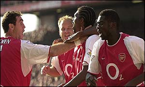 Kanu scored the winner for Arsenal