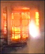 The fire