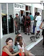 Foreigners at Yamoussoukro airport