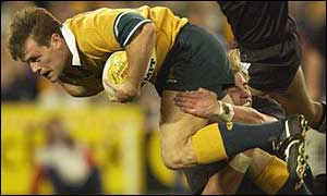 Ben Tune in action for Australia against New Zealand