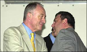 Mayor of London Ken Livingstone was on the platform in Hyde part with  rail union Aslef general secretary Mick Rix