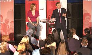 Tony Blair in the question and answer show