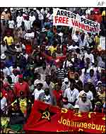 Johannesburg marchers   AP