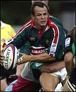 Austin Healey in action for Leicester against Harlequins last month