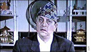 King Gyanendra  addresses the nation