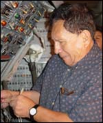 Peruvian engineer Ausberto Bazan Martinez at work
