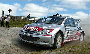 Marcus Gronholm was in commanding form on day two of the Rally of New Zealand
