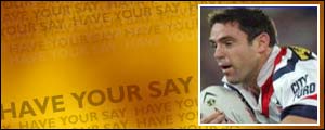 Captain Brad Fittler led the Roosters to victory 