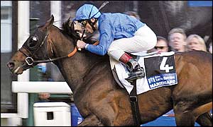 Frankie Dettori and the Godolphin trained Marienbard land The Prix De l'Arc De Triomphe run at Longchamp  on Sunday, 6 October