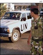 UN weapons inspectors in Baghdad, 198