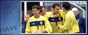 Scotland secured their first win under Berti Vogts