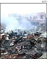 Site of the blast