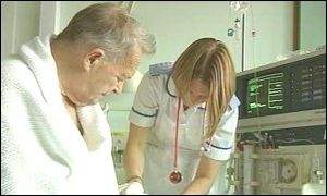 Nurse with patient