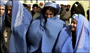 Afghan women laugh in Kabul