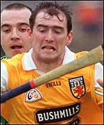 Alistair Elliott had a great game for Dunloy in the Antrim final win over Cushendall