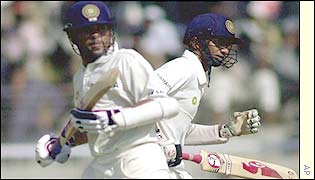 Tendulkar and Bangar scamper a single