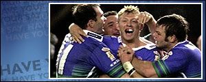 Sean Long celebrates victory with his St Helens teammates