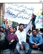 A political demonstration in Iran