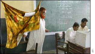 A Voting  centre in Pakistan