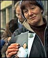 Elena Bochkova shows photos of her son Leonid