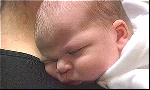 Baby on shoulder