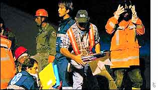 Rescue workers