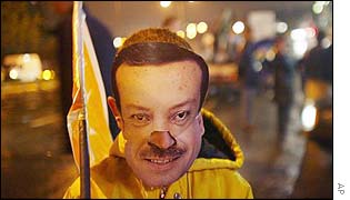 Child wearing mask of AK leader  Recep Tayyip Erdogan 