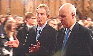 Prime Minister Tony Blair and Tory leader Iain Duncan Smith