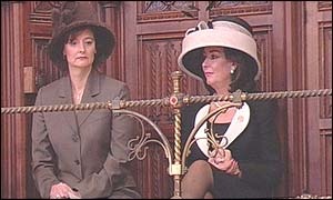 Prime minister's wife, Cherie Blair (left) and the Deputy Prime Ministers wife, Pauline Prescott 