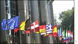 EU flags