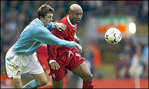 El Hadji Diouf  comes on in the second half  but could not find a winner 