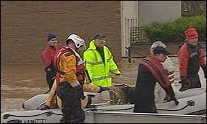 Rescue workers