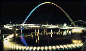 The Millenium Bridge in Newcastle