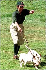 Princess Anne and her dogs in 1998