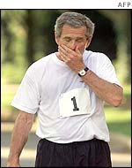 Bush recovers after a run