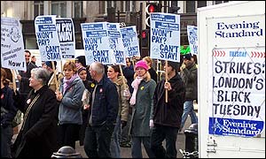 Teachers on march