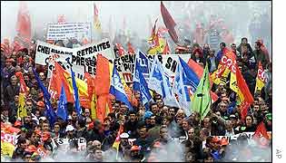 Strikers in Paris