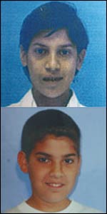 Dvir Anter, 13, and Noy, 12,  Anter [photo: Haaretz newspaper]