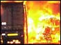 The fire inside the tunnel