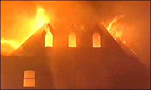The building was extensively damaged 