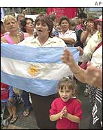 Unemployed demonstrate in Buenos Aires