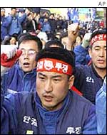Striking workers 