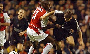 Michael Owen is replaced  in the 38th minute after suffering a new hamstring  injury 