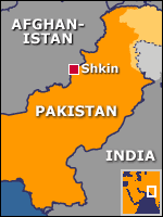 Map showing Shkin