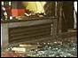 Damage caused by one of the bombs